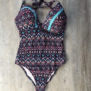 Tribal print bathing suit